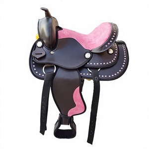 Silla de montar de cuero genuino de alta calidad y peso ligero para caballo, estilo western, para barriles, para carreras inglesas, tamaños personalizados, duradera y de larga duración. - Product Image 1
