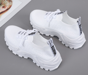 Zapatos de Moda para Mujer, Diseño Personalizado, Tejido Suave y Ligero, Color Blanco, con Aumento de Altura - Product Image 4