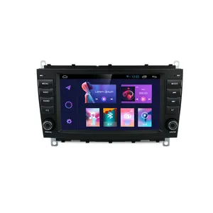 Lecteur multimédia Android 12 Car GPS Navigation Auto Screen CarPlay Pour Mercedes Benz <span class=keywords><strong>CLK</strong></span> Class <span class=keywords><strong>W209</strong></span> Radio Magnétophone WIFI - Product Image 1
