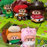 Figurines d'action MINISO originales, pendentifs poupées MINISO YOYO, jouets MINISO YOYO - 5 pendentifs poupées en peluche de la série Cute Together, boîte mystère
