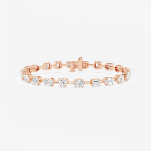Bracelet de mode en diamants de laboratoire de formes variées 7 CTW, 7 pouces, élégant, étincelant, bijoux modernes pour femmes - Product Image 4