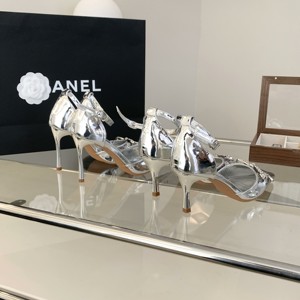 Sandales à talons bouche peu profonde chaussures de confort pour femmes grande taille noir à lacets filles clair pointu Stiletto haute chaussure femme - Product Image 4