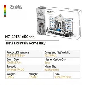 Bloques de Construcción de la <span class=keywords><strong>Fuente</strong></span> de Trevi, <span class=keywords><strong>Roma</strong></span>, Italia, Juguete Educativo, Kit de Modelo para Niños y Adultos, Coleccionables, Decoración del Hogar, Venta al Por Mayor OEM - Product Image 2
