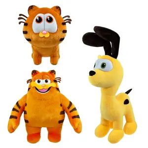 2024 promosyon küçük kedi peluş oyuncak doğum günü hediyesi sevimli versiyonu Garfield kapmak makinesi bebek peluş oyuncak s