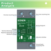 Dispositif de protection contre les surtensions GCL-60, alimentation photovoltaïque CC 1000V, module de protection contre la foudre 20/40/60 KA, Chine