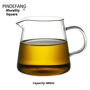 Thiết kế hiện đại cao Borosilicate trà lễ thủy tinh Divider và bình dày trong suốt công bằng Cup xử lý cà phê & Tea Set - Product Image 3