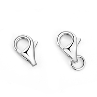 Vente flash Bijoux en argent sterling 925 Fermoir à homard avec anneau pour bracelet Collier Connecteur