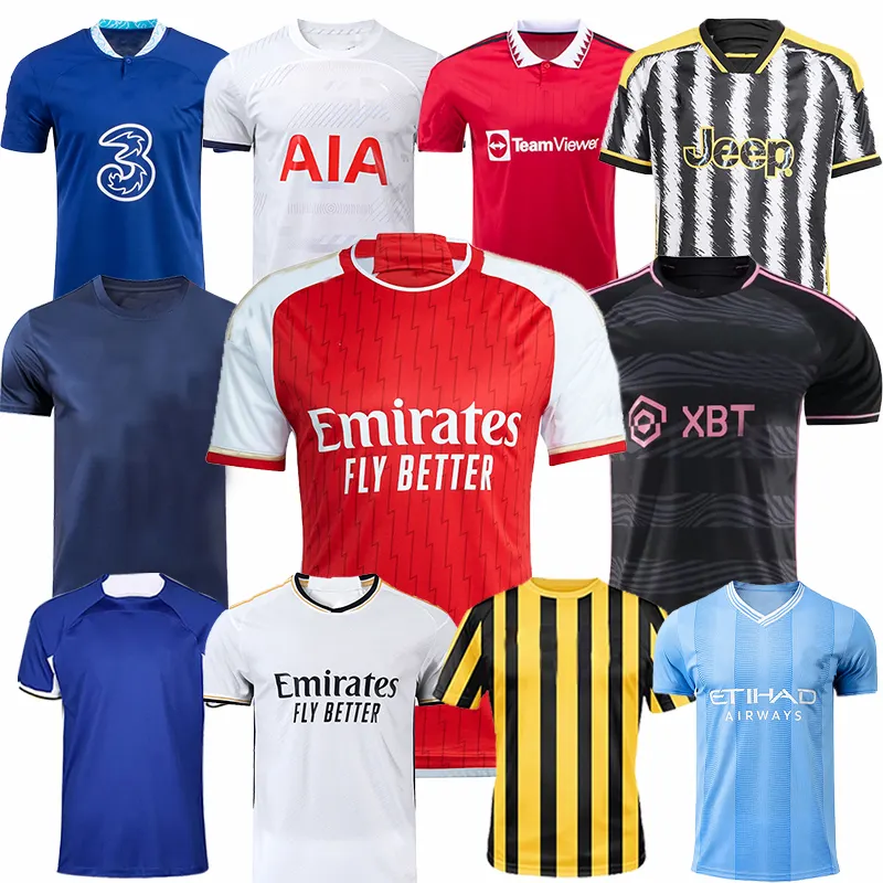 Camisa de futebol tailandesa de qualidade personalizada, uniforme de futebol masculino, camisa de futebol masculina, novidade 2024