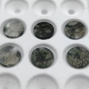6-16mm Double Plat Rond Vert Foncé Agate Aquatique Pierres Précieuses Lâches à Vendre - Product Image 4