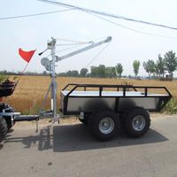Remorque de Jardin Haute Capacité pour VTT, Chariot de Transport Agricole, Kits de Remorques Forestières pour Motos et VTT