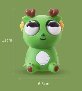 Jouets à presser en vinyle amusants avec yeux qui sortent, en forme de <span class=keywords><strong>dragon</strong></span> ou de dinosaure - Billes créatives et farfelues pour soulager le stress, jouets anti-stress avec yeux d'animaux qui sortent - Product Image 4