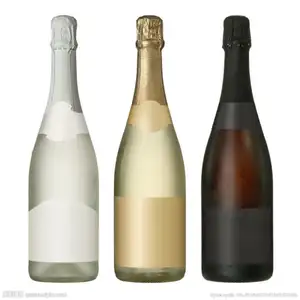 Oro Colore 750ml Bicchiere di Champagne Bottiglia di Galvanica Bottiglia di Vetro Con Barra Superiore