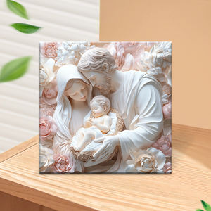 Produk baru tiba kualitas tinggi kerajinan Resin dekorasi meja kelahiran Yesus Kristus pemandangan bingkai gambar dijual - Product Image 5