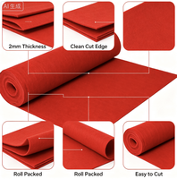 Tapis rouge jetable anti-UV, respirant, imperméable et léger en feutre polyester 110 GSM pour mariages, expositions et événements – Offre spéciale