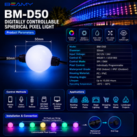 Lumière LED sphérique programmable RVB à pixels, modèle WS2811 SPI DMX adressable, IP67, pour éclairage décoratif extérieur – Meilleures ventes