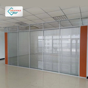<span class=keywords><strong>Pared</strong></span> de separación de oficina moderna de estilo europeo, Partición de vidrio de <span class=keywords><strong>madera</strong></span> de doble acristalamiento con marco de aluminio, <span class=keywords><strong>pared</strong></span> de vidrio transparente - Product Image 1