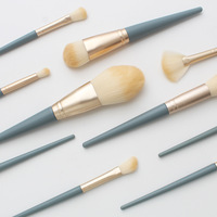 Acheter pas cher Ensemble maquillage cosmétique professionnel Pinceau de fond de teint en poudre synthétique pour les yeux 10Pcs Pinceaux de maquillage