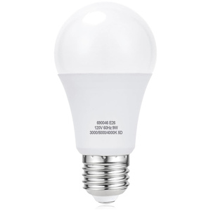หลอดไฟ LED ทรงกลม 3W 5W 7W 9W 12W 15W 18W ขั้ว E27 B22 วัสดุ PC CRI 80 สำหรับใช้ในบ้าน - Product Image 1