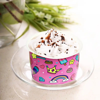 Groothandel op maat gemaakte wegwerp voedselveilige 8oz 12oz 16oz 32oz ijsbekers gelato verpakkingen papieren bekers met deksels