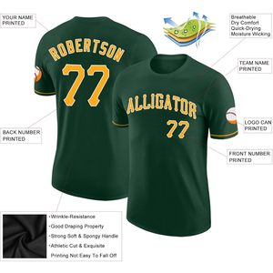 Maillot de baseball Alligator personnalisable pour homme et femme, t-shirt à col rond respirant, imprimé 77 Robertson - Product Image 1