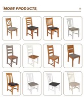 Chaise de salle à manger rembourrée à dossier haut en bois pour la maison, la cuisine et le restaurant – Prix bas