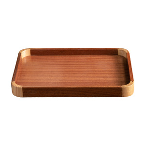Sapele <b>Wood</b> Tray Rectangle <b>Solid</b> Color Storage Tray For Tea Serving Office <b>Desk</b> Organizer - Product Image 3