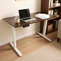 Cadre de bureau électrique réglable en hauteur à moteur unique et 2 niveaux, base de bureau ergonomique en métal pour position assise ou debout