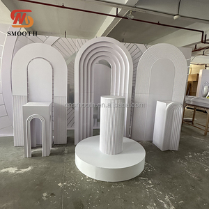 Arco Nuziale Moderno Liscio in PVC Bianco per Eventi, Supporto per Fondale in Acrilico per <span class=keywords><strong>Feste</strong></span> - Product Image 3