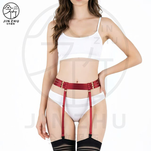 JINZHU Nouvelles basques rouges en polyester, élastiques, polyvalentes, uniques, élégantes, cool et audacieuses, pour <span class=keywords><strong>porte</strong></span>-jarretelles - Product Image 2