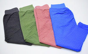 Leggings texturés pour femmes, taille haute, froncés, effet push-up, leggings froncés - Product Image 4