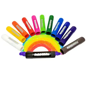 MeiduGaga12 color fast drying water based washable multi-purpose bath crayon paint sticks