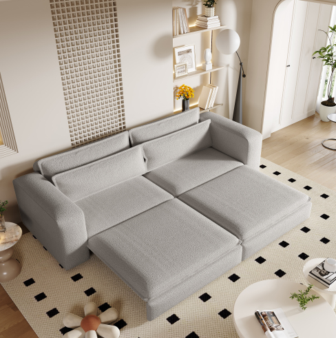 3 plazas + Teddy + GRIS CLARO