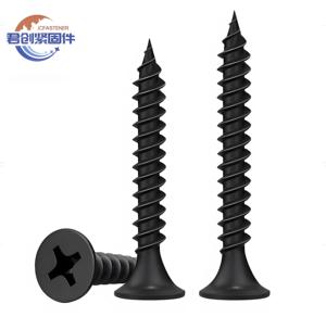Hochfeste M3.5 Black Cross Flach kopf selbst schneidende Schraube Trockenbau nagel für die Holz bearbeitung Gipskarton Trockenbau Nagel für - Product Image 1