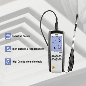CEM DT-3880 เครื่องวัดความเร็วลมแบบใช้ลวดร้อน อินเทอร์เฟซ USB พร้อมเซ็นเซอร์วัดอุณหภูมิ แบบพกพา พร้อมจอ LCD สำหรับอุตสาหกรรม - Product Image 3