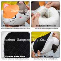 Chaussons amusants pour femmes en forme de chat, en fourrure, chauds pour l'intérieur, avec mousse à mémoire de forme douce, pantoufles en peluche personnalisées