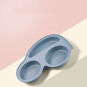 Household Food Grade Silicone Baby Plate Silicone Kids <b>Divided</b> Dining Dishes Car Shape Baby Feeding Suction Plate - Product Image 5