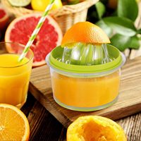 Alat Peras Jeruk Multifungsi 4-in-1 Manual dengan Wadah Pengukur untuk Lemon dan Sayuran