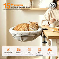 Lit de bureau pour chat 36*43cm, lit suspendu robuste pour chat, tapis lavable double face, coussin pour animaux de compagnie à fixer sur table pour chats de petite et moyenne taille