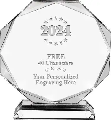 Placa de vidro para Prêmios de Troféu de Vidro em Branco Troféu de Vidro de Cristal personalizado para presente de lembrança