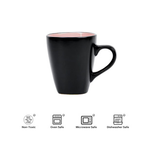 China Cheap Price Crokery Irregular 16 Pcs Pink Black Modern Tableware Stoneware Ceramic Dinner <b>Dinnerware</b> <b>Set</b> for Home - Product Image 2