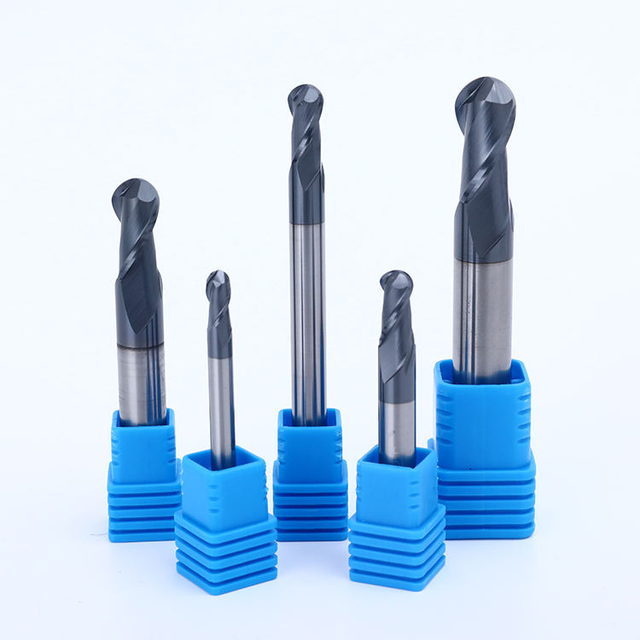 Supal Factory Direct Sale 2 Flute Black Coating Tungsten Carbide Ball Nose Milling Cutter OEM CNC Machining