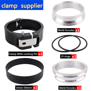 Pièces de performance 3,0 pouces de diamètre extérieur Ensemble de colliers de serrage sans goupille <span class=keywords><strong>pour</strong></span> tubes HD, aluminium noir, neuf, 32516, embouts de soudure en aluminium, <span class=keywords><strong>manchon</strong></span> d'union - Product Image 4