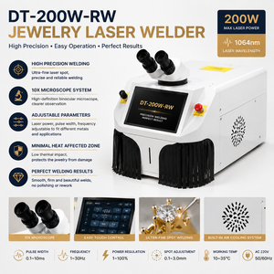 Équipement de soudage Laserdelta Professional 200w pour la réparation de montures de lunettes et la fabrication de métaux sur mesure Dt-200w-rw - Product Image 2