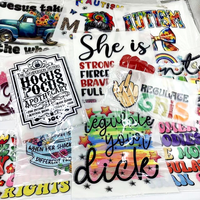YUNSHANG Custom for Heat Transfers Sticker 3D Waterproof Heat Transfer Printing for T Shirts