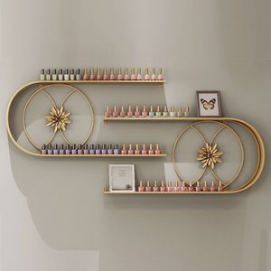Présentoir mural en U pour salon de manucure, pour le rangement des vernis à ongles et des fournitures de colle (Résine professionnelle) - Product Image 6