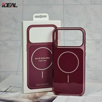 Coque de téléphone magnétique en PC rigide brillant IDEAL Factory pour iPhone 18 17 16 15 14 13 12 11 Pro Max, anti-jaunissement, protection arrière mobile