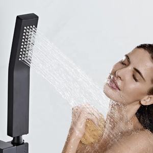 Mitigeur <span class=keywords><strong>de</strong></span> bain dissimulé à levier unique, carré, moderne, <span class=keywords><strong>de</strong></span> luxe, système <span class=keywords><strong>de</strong></span> <span class=keywords><strong>douche</strong></span> <span class=keywords><strong>de</strong></span> salle <span class=keywords><strong>de</strong></span> bains noir avec pomme <span class=keywords><strong>de</strong></span> <span class=keywords><strong>douche</strong></span> pluie - Product Image 2