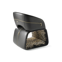 Canapé italien de luxe en cuir simple imprimé léopard léger design contemporain personnalisé pour les loisirs salon appartements