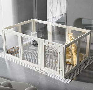 Di alta qualità cane <span class=keywords><strong>Playpen</strong></span> Pet penna gabbia gabbia canile recinzione per cani chiaro portatile pieghevole gabbia acrilica per coniglio piccoli animali - Product Image 3