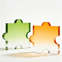Trophée en acrylique dégradé personnalisé gravé au laser, plaque de reconnaissance des employés imprimée UV, récompense pour l'accomplissement d'équipe - Vente en gros